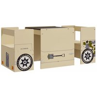 3-tlg. Kindertisch und Stuhl Set Geländewagen-Design MDF vidaXL909028 von BONNEVIE