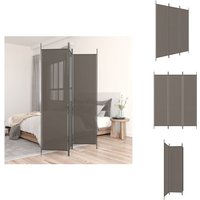3-tlg. Paravent Anthrazit 150x220 cm Stoff - Paravent - Raumteiler - Trennwand - Wohnraumgestaltung - Möbel von VIDAXL