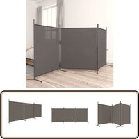 3-tlg. Paravent Anthrazit 525x180 cm Stoff - Paravent - Raumteiler - Zimmerabtrennung - Sichtschutz - Wohnraumgestaltung von VIDAXL