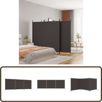 3-tlg. Paravent Braun 525x180 cm Stoff - Paravent - Raumteiler - Trennwand - Zimmerteilung - Privatsphäre von VIDAXL