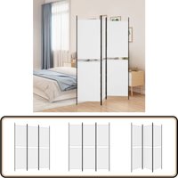 Vidaxl - 3-tlg. Paravent Weiß 150x180 cm Stoff - Paravent - Raumteiler - Zimmerteilung - Sichtschutz - Wohnraumgestaltung von VIDAXL