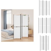 3-tlg. Paravent Weiß 150x200 cm Stoff - Paravent - Raumteiler - Trennwandsystem - Wohnraumgestaltung - Privacy Screen von VIDAXL