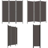 3-tlg. Raumteiler Anthrazit 150x180 cm - Raumteiler - Zimmerabtrennung - Sichtschutz - Textilscreen - Wohnzimmerdeko - Home & Living von VIDAXL