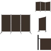 3-tlg. Raumteiler Braun 260x180 cm - Raumteiler - Zimmerabtrennung - Sichtschutz - Dekorationsartikel - Textilvorhang von VIDAXL