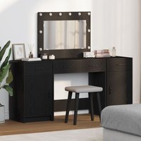 3-teiliges Schminktisch-Set mit led in Schwarz aus Holzwerkstoff - Vidaxl 3-teiliges Schminktisch-Set mit led in Schwarz aus Holzwerkstoff - Vidaxl von VIDAXL