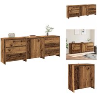 3-tlg. Sideboard Altholz-Optik Holzwerkstoff - Sideboard - Sideboards - Kommode - Anrichte 3-tlg. Sideboard Altholz-Optik Holzwerkstoff - Sideboard - Sideboards - Kommode - Anrichte von VIDAXL