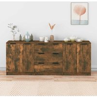 3-tlg. Sideboard Räuchereiche Holzwerkstoff - Vidaxl von VIDAXL