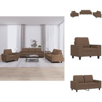 3-tlg. Sofagarnitur Braun Stoff - Esszimmergarnitur - Wohnzimmersofa - Couchtisch - Polstersofa - Ledercouch 3-tlg. Sofagarnitur Braun Stoff - Esszimmergarnitur - Wohnzimmersofa - Couchtisch - Polstersofa - Ledercouch von VIDAXL