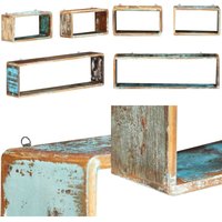 3-tlg. Würfel-Wandregal-Set Recyceltes Massivholz - Holzregal - Wandregal - Regal Set - Deko Regal - Wohnraumdeko - Home & Living 3-tlg. Würfel-Wandregal-Set Recyceltes Massivholz - Holzregal - Wandregal - Regal Set - Deko Regal - Wohnraumdeko - Home & Living von VIDAXL