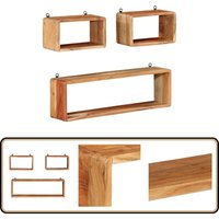 3-tlg. Würfelregal-Set Massivholz Akazie - Holz Regal - Akzidenz Holzmöbel - Wandregal Set - Deko Regal - Wohnwand Regal 3-tlg. Würfelregal-Set Massivholz Akazie - Holz Regal - Akzidenz Holzmöbel - Wandregal Set - Deko Regal - Wohnwand Regal von VIDAXL