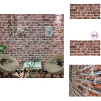 3D-Wandpaneele 10 Stk. Dunkelbraun Backstein-Optik eps - Wandpaneele - 3D Wandpaneele - Backsteinoberflächen - Wohnzimmerdekoration - Schlafzimmerdeko 3D-Wandpaneele 10 Stk. Dunkelbraun Backstein-Optik eps - Wandpaneele - 3D Wandpaneele - Backsteinoberflächen - Wohnzimmerdekoration - Schlafzimmerdeko von VIDAXL