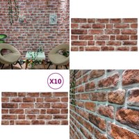 3D-Wandpaneele 10 Stk. Dunkelbraun Backstein-Optik eps - Wandpaneele - 3D Wandpaneele - Backsteinoberflächen - Wohnzimmerdekoration 3D-Wandpaneele 10 Stk. Dunkelbraun Backstein-Optik eps - Wandpaneele - 3D Wandpaneele - Backsteinoberflächen - Wohnzimmerdekoration von VIDAXL