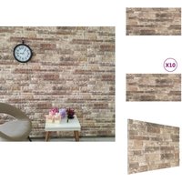 3D-Wandpaneele 10 Stk. Mehrfarbig Backstein-Optik eps - Wandpaneele - 3D-Wandgestaltung - Backsteinoberflächen - Wärmedämmende Verkleidung 3D-Wandpaneele 10 Stk. Mehrfarbig Backstein-Optik eps - Wandpaneele - 3D-Wandgestaltung - Backsteinoberflächen - Wärmedämmende Verkleidung von VIDAXL