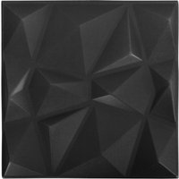 3D-Wandpaneele 24 Stk. Dekorpaneel 50x50 cm Diamant Schwarz 6 m² vidaXL von BONNEVIE