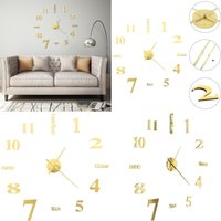 Vidaxl - 3D-Wanduhr Modernes Design 100 cm xxl Golden - Wanduhr - Wanduhren - Home & Living - Gold von VIDAXL