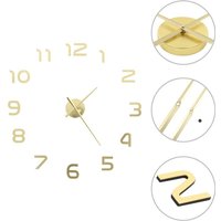 Vidaxl - 3D-Wanduhr Modernes Design 100 cm xxl Golden Gold von BONNEVIE