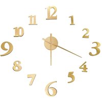 3D-Wanduhr Modernes Design Golden 100 cm xxl Vidaxl von VIDAXL