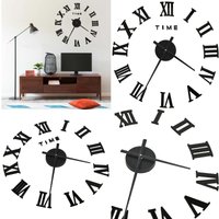 3D-Wanduhr Modernes Design Schwarz 100 cm XXL - Wanduhr - Wanduhren - Home & Living von VIDAXL