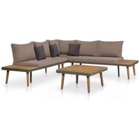4-tlg. Garten-Lounge-Set mit Auflagen Massivholz Akazie Braun - Vidaxl 4-tlg. Garten-Lounge-Set mit Auflagen Massivholz Akazie Braun - Vidaxl von VIDAXL