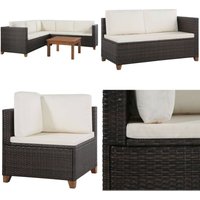 4-tlg. Garten-Lounge-Set mit Kissen Poly-Rattan Braun - Gartensofas - Lounge-Set - Outdoor Möbel - Rattan Gartenmöbel - Balkonmöbel - Home & Living 4-tlg. Garten-Lounge-Set mit Kissen Poly-Rattan Braun - Gartensofas - Lounge-Set - Outdoor Möbel - Rattan Gartenmöbel - Balkonmöbel - Home & Living von VIDAXL