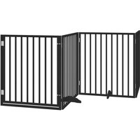 4-tlg. Hundetor mit Tür Faltbar Schwarz 320 cm Pappelholz vidaXL 4-tlg. Hundetor mit Tür Faltbar Schwarz 320 cm Pappelholz vidaXL von VIDAXL