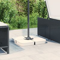 vidaXL 4-tlg. Kreuzfuß-Schirmständer-Set 100 kg PP von VIDAXL