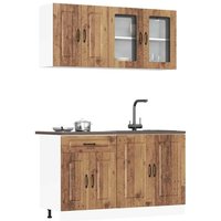 4-tlg. Küchenschrank-Set Kalmar Altholz-Optik Holzwerkstoff - Vidaxl 4-tlg. Küchenschrank-Set Kalmar Altholz-Optik Holzwerkstoff - Vidaxl von VIDAXL