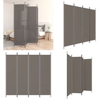 4-tlg. Paravent Anthrazit 200x200 cm Stoff - Paravent - Raumteiler - Zimmerabtrennung - Sichtschutz - Wohnraumgestaltung - Home & Living von VIDAXL