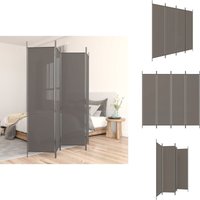 4-tlg. Paravent Anthrazit 200x200 cm Stoff - Paravent - Raumteiler - Zimmerabtrennung - Sichtschutz - Wohnraumgestaltung von VIDAXL