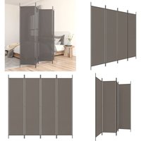 4-tlg. Paravent Anthrazit 200x220 cm Stoff - Paravent - Raumteiler - Trennwandsystem - Sichtschutz - Wohnraumgestaltung - Home & Living von VIDAXL