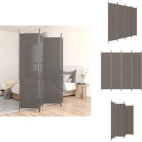 4-tlg. Paravent Anthrazit 200x220 cm Stoff - Paravent - Raumteiler - Trennwandsystem - Sichtschutz - Wohnraumgestaltung 4-tlg. Paravent Anthrazit 200x220 cm Stoff - Paravent - Raumteiler - Trennwandsystem - Sichtschutz - Wohnraumgestaltung von VIDAXL