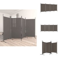 4-tlg. Paravent Anthrazit 346x180 cm Stoff - Paravent - Raumteiler - Trennwand - Wohnraumgestaltung - Privacy Screen von VIDAXL
