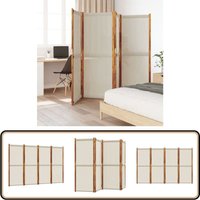 4-tlg. Paravent Hellgrau 280x180 cm - Raumteiler - Paravent - Holzraumteiler - Akasienholzteiler - Wohnzimmerdeko von VIDAXL