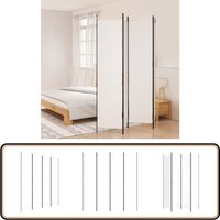 4-tlg. Paravent Weiß 200x220 cm Stoff - Paravent - Raumteiler - Trennwandsystem - Wohnraumgestaltung - Privacy Schutz von VIDAXL