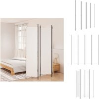 4-tlg. Paravent Weiß 200x220 cm Stoff - Paravent - Raumteiler - Trennwandsystem - Wohnraumgestaltung - Privacy Schutz von VIDAXL