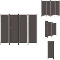 4-tlg. Raumteiler Anthrazit 200x180 cm - Raumteiler - Zimmerabtrennung - Sichtschutz - Dekorationsartikel - Anthrazit von VIDAXL
