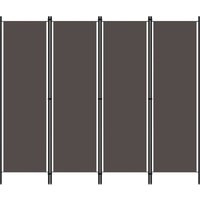 4-tlg. Raumteiler Anthrazit 200x180 cm Vidaxl von VIDAXL