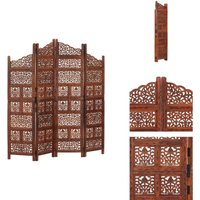 4-tlg. Raumteiler Handgeschnitzt Braun 160×165 cm Mangoholz - Holz Raumteiler - Mangoholz Raumteiler - Handgeschnitzter Raumteiler - Raumteiler 4-tlg. Raumteiler Handgeschnitzt Braun 160×165 cm Mangoholz - Holz Raumteiler - Mangoholz Raumteiler - Handgeschnitzter Raumteiler - Raumteiler von VIDAXL