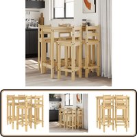 5-tlg. Bar-Set Massivholz Kiefer - Kiefernholzmöbel - Bar Set - Kücheninsel - Barhocker - Essbereich 5-tlg. Bar-Set Massivholz Kiefer - Kiefernholzmöbel - Bar Set - Kücheninsel - Barhocker - Essbereich von VIDAXL