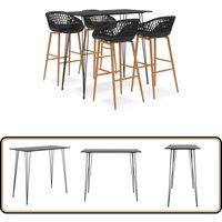 5-tlg. Bar-Set Schwarz - Bar Set - Bartisch - Barhocker - Küchenstuhl - Wohnzimmermöbel 5-tlg. Bar-Set Schwarz - Bar Set - Bartisch - Barhocker - Küchenstuhl - Wohnzimmermöbel von VIDAXL