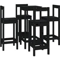 Bonnevie - 5-tlg. Bar-Set Schwarz Massivholz Kiefer vidaXL609150 von BONNEVIE