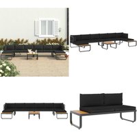 Vidaxl - 5-tlg. Garten-Ecksofa-Set mit Auflagen Aluminium und wpc - Outdoor-Möbel - Gartenmöbel - Eckcouch - Lounge Set - Alu-Couch - Home & Living Vidaxl - 5-tlg. Garten-Ecksofa-Set mit Auflagen Aluminium und wpc - Outdoor-Möbel - Gartenmöbel - Eckcouch - Lounge Set - Alu-Couch - Home & Living von VIDAXL