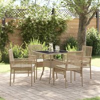 5-tlg. Garten-Essgruppe Beige Poly Rattan Vidaxl 818542 5-tlg. Garten-Essgruppe Beige Poly Rattan Vidaxl 818542 von VIDAXL