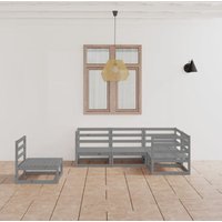 5-tlg. Garten-Lounge-Set Grau Massivholz Kiefer - Vidaxl 5-tlg. Garten-Lounge-Set Grau Massivholz Kiefer - Vidaxl von VIDAXL
