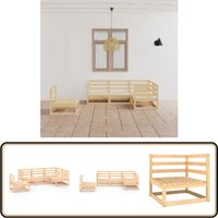 5-tlg. Garten-Lounge-Set Massivholz Kiefer - Gartenmöbel - Loungesessel - Kiefernholzmöbel - Gartenloungeset - Aussenmöbeln von VIDAXL