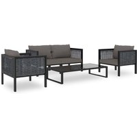 Vidaxl - 5-tlg. Garten-Lounge-Set mit Auflagen Poly Rattan Anthrazit Vidaxl - 5-tlg. Garten-Lounge-Set mit Auflagen Poly Rattan Anthrazit von VIDAXL