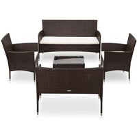 5-tlg. Garten-Lounge-Set mit Auflagen Poly Rattan Braun - Vidaxl 5-tlg. Garten-Lounge-Set mit Auflagen Poly Rattan Braun - Vidaxl von VIDAXL