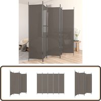 5-tlg. Paravent Anthrazit 250x200 cm Stoff - Paravent - Raumteiler - Zimmerabtrennung - Sichtschutz - Wohnraumgestaltung von VIDAXL