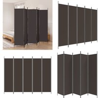 5-tlg. Paravent Braun 250x200 cm Stoff - Paravent - Raumteiler - Trennwandsystem - Wohnraumgestaltung - Möbeldeko - Home & Living von VIDAXL