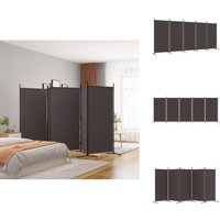 5-tlg. Paravent Braun 433x180 cm Stoff - Paravent - Raumteiler - Trennwandsystem - Möbel - Wohnraumgestaltung 5-tlg. Paravent Braun 433x180 cm Stoff - Paravent - Raumteiler - Trennwandsystem - Möbel - Wohnraumgestaltung von VIDAXL